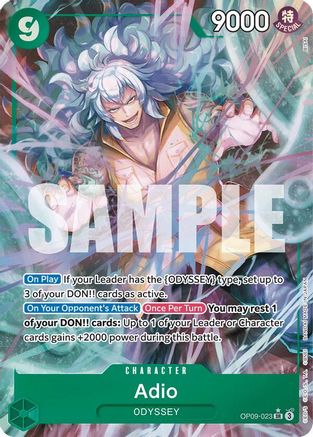Image of Adio (Parallel) (OP09-023) - Emperors in the New World Foil